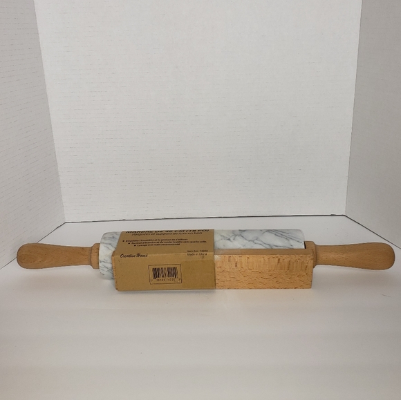 NEW Creative Home 18' Marble Rolling Pin With Cradle - Picture 5 of 9
